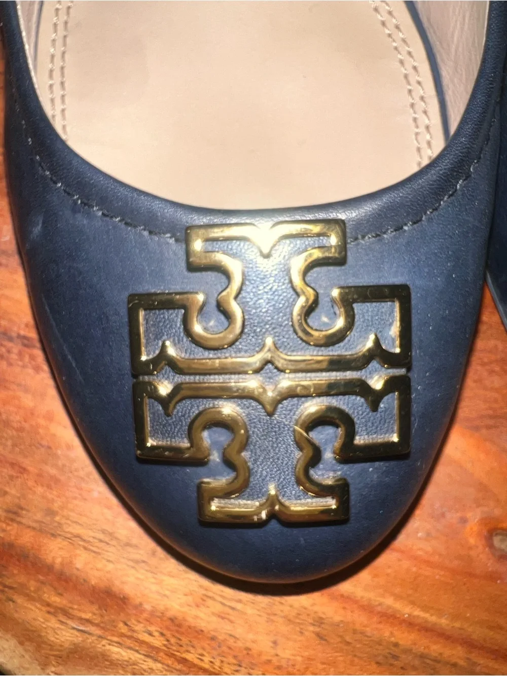Tory Burch Women’s Black Logo Ballet Wedges size 11